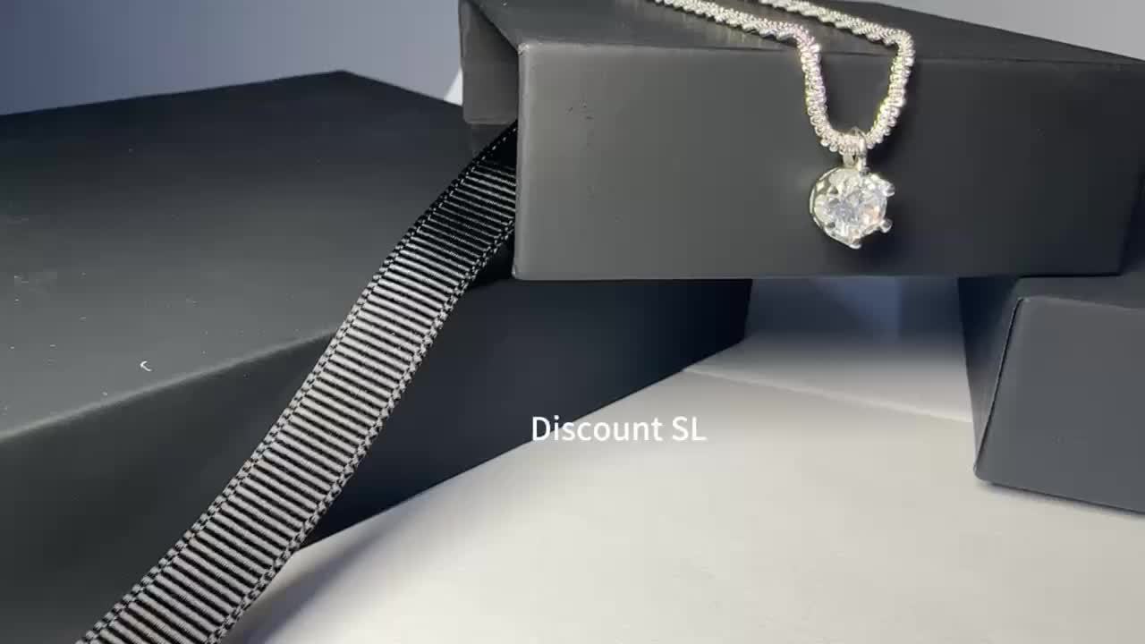 [2pcs Luxury Moissanite Wedding Necklace] 2pcs Moissanite Necklace for Women 925 Sterling Silver Wedding Necklace Promise Necklace Eternity Necklace Mother's Day Valentine's Day Luxury Ladies Jewelry Gifts