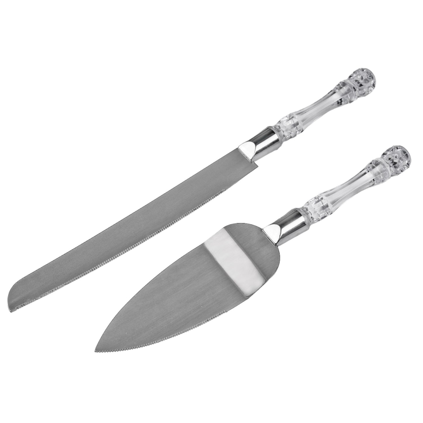 1pc Wedding Cake Knife and Server Set with Acrylic Handle Stainless Steel