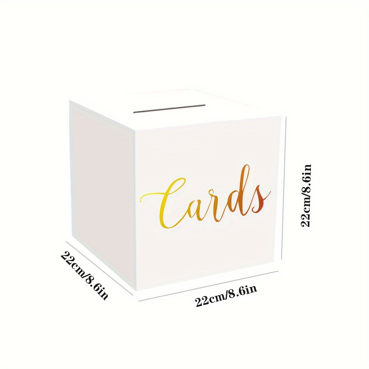 [White Square Flip-Top Card Box] Elegant White Wedding Card Box with 10 Signature Cards - Perfect for Parties, Gifts, And Decorations - Suitable for Birthdays, Graduations, Receptions, Sweet Celebrations, Bridal Showers, Or G